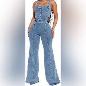 Women's Blue denim jumpsuit